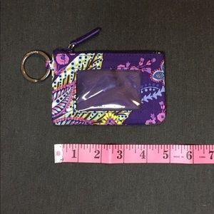 NWOT Vera Bradley Zip ID Holder Case in Purple
